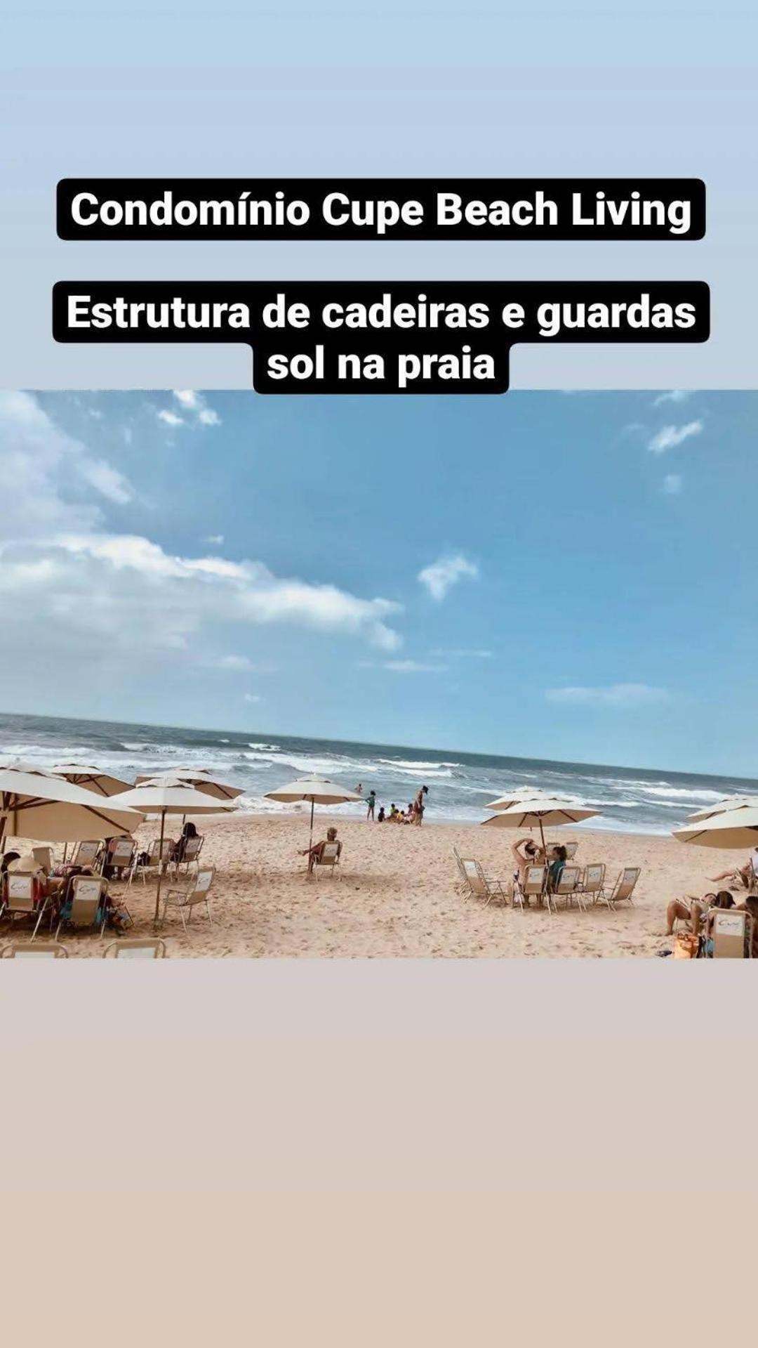 Luxuoso Flat 3 Quartos, Terreo, No Cupe Beach Living - Beira Mar De Pôrto das Galinhas 外观 照片