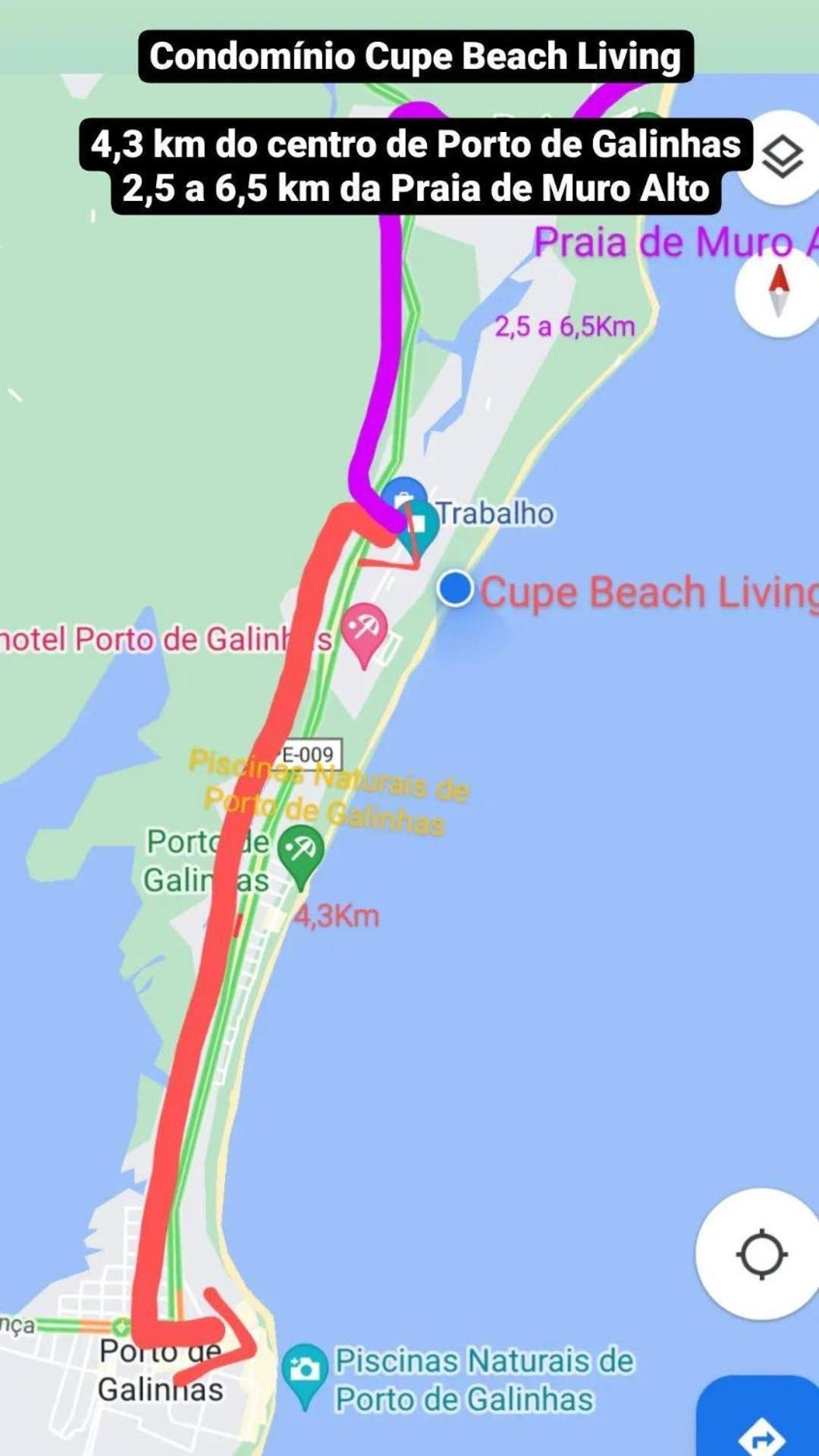 Luxuoso Flat 3 Quartos, Terreo, No Cupe Beach Living - Beira Mar De Pôrto das Galinhas 外观 照片