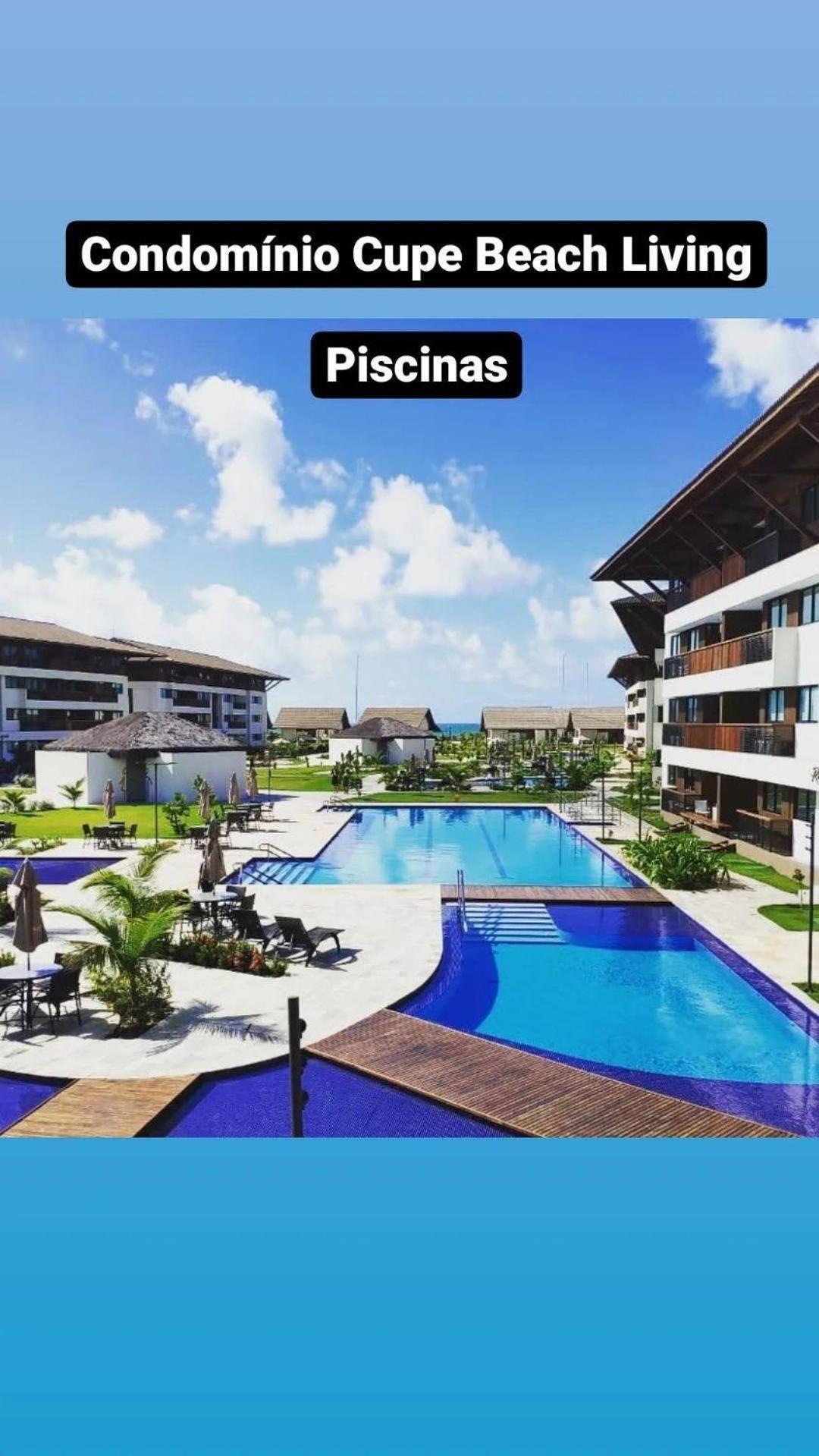 Luxuoso Flat 3 Quartos, Terreo, No Cupe Beach Living - Beira Mar De Pôrto das Galinhas 外观 照片